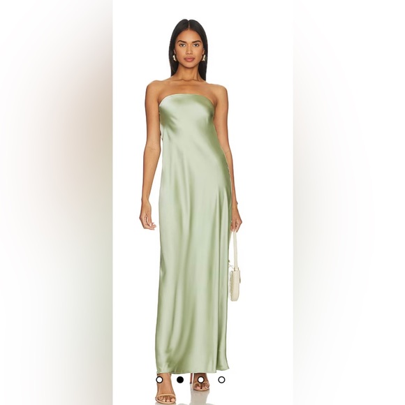 WeWoreWhat Dresses & Skirts - WEWOREWHAT Strapless Silky Maxi Dress in Sage size 4